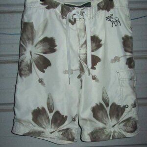 Size Large Waist 36 Mens Abercrombie & Fitch board shorts swim trunks hawaiian